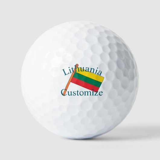 Litauische Landesflagge Thunder_Cove Golfball (Vorderseite)