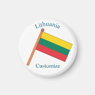 Litauische Landesflagge Thunder_Cove Magnet