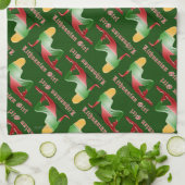 Litauische Mädchen-Silhouette-Flagge Küchentuch (Gefaltet)