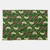 Litauische Mädchen-Silhouette-Flagge Küchentuch (Horizontal)