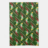 Litauische Mädchen-Silhouette-Flagge Küchentuch (Vertikal)