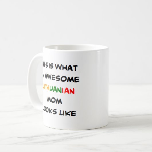 litauische Mama, phantastisch Kaffeetasse (Vorderseite Links)