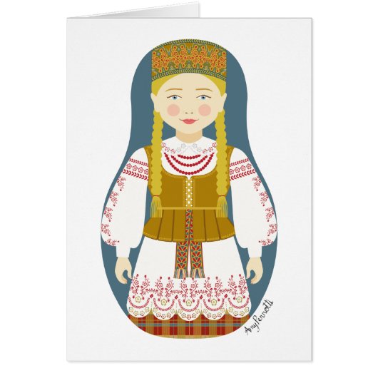 litauische Matryoshka-Karte (Vorne)