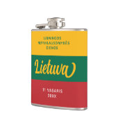 Litauische Nationalflagge des Unabhängigkeitstages Flachmann (Links)