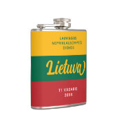 Litauische Nationalflagge des Unabhängigkeitstages Flachmann (Rechts)