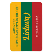 Litauische Nationalflagge des Unabhängigkeitstages Magnet (Vertikal)