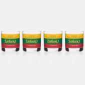 Litauische Nationalflagge des Unabhängigkeitstages Whiskyglas (Vorderseite)