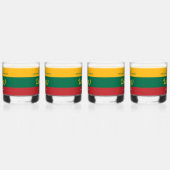 Litauische Nationalflagge des Unabhängigkeitstages Whiskyglas (Links)