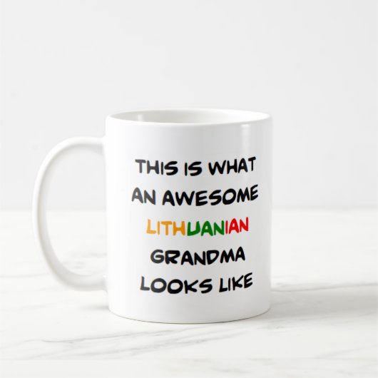 litauische Oma, phantastisch Kaffeetasse (Links)