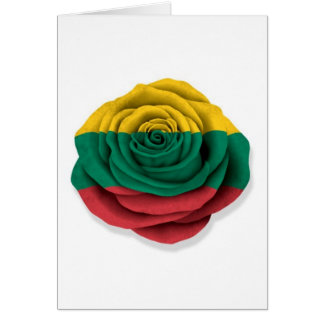Litauische Rosen-Flagge auf Weiß