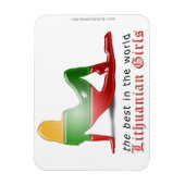 litauische Silhouette Girl Magnet (Vertikal)