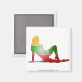 litauische Silhouette Girl Magnet (Vorderseite/Rückseite)