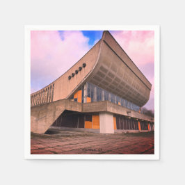Litauische Sowjetarchitektur - Vilnius-Palast Serviette