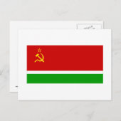 litauische SSR-Flagge Postkarte (Vorne/Hinten)