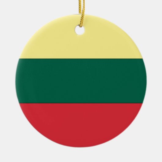 Litauische Staatsflagge Keramik Ornament (Vorne)