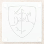 Litauische Vytis Glasuntersetzer (Rückseite)