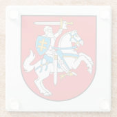 Litauische Vytis Glasuntersetzer (Rückseite)