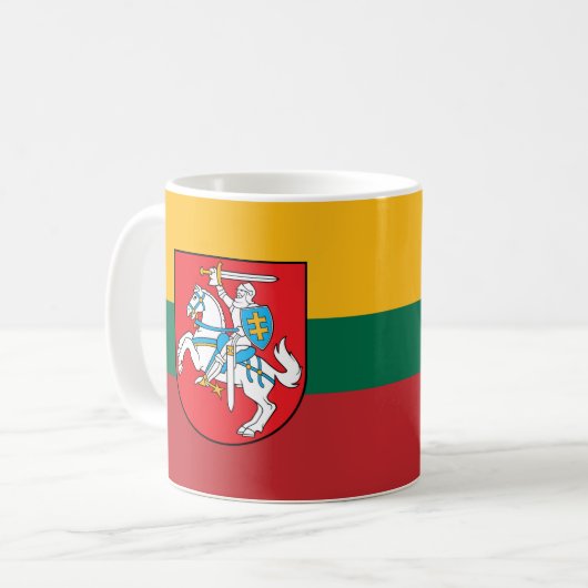 Litauische Vytis Kaffeetasse (Vorderseite Links)
