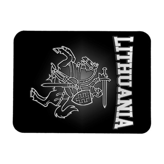 litauische Wappen Magnet (Horizontal)