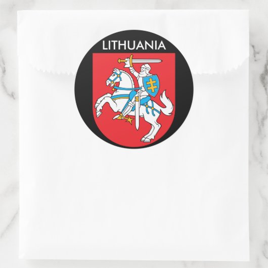 litauische Wappen Runder Aufkleber (Tasche)