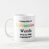 litauische Worte Kaffeetasse (Links)