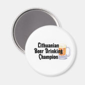 Litauischer Bier Drinking Champion Magnet (Vorderseite/Rückseite)