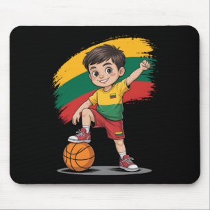 Litauischer Dabbing Skelett Junge Litauen Skelett  Mousepad