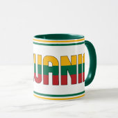 Litauischer Nationalflagge Patriotischer Kaffee Tasse (VorderseiteRechts)