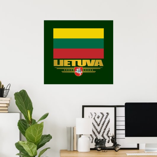litauischer Pride Poster (Heimbüro)