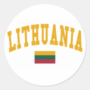 Litauischer Stil Runder Aufkleber