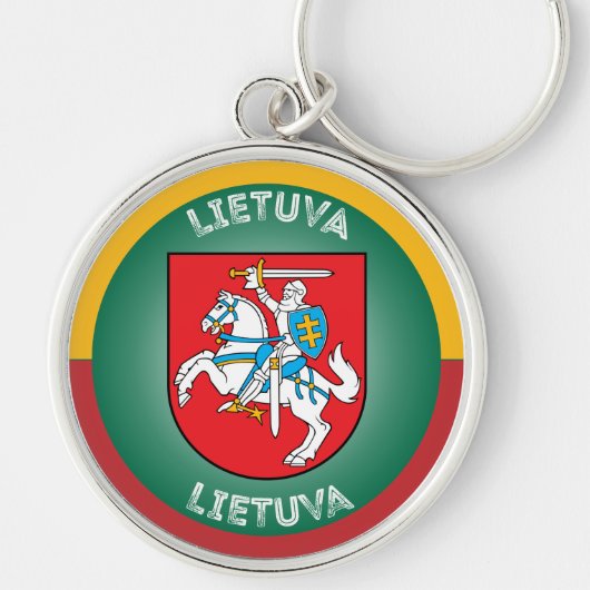 Litauisches Erbe-Emblem Schlüsselanhänger (Vorne)