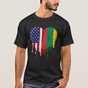 litauisches Kulturerbe Monat Litauen Flagge T-Shirt