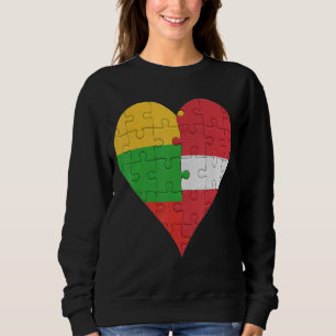 Litauisches Latein Flag Herz Sweatshirt