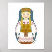 Litauisches Matryoshka-Poster Poster (Vorne)