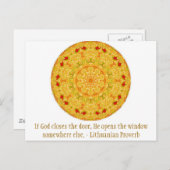 Litauisches Sprichwort inspirierend Postkarte (Vorne/Hinten)