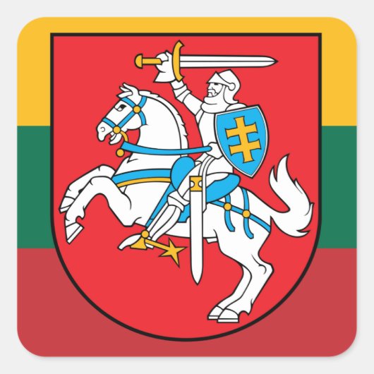 Litauisches Vytis-Sticker-Set Quadratischer Aufkleber (Vorderseite)