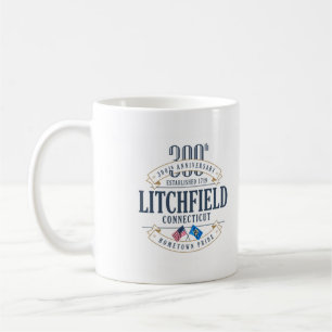 Litchfield, Connecticut 300. Jahrestags-Tasse Kaffeetasse