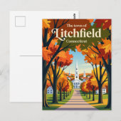 Litchfield Connecticut Postkarte (Vorne/Hinten)