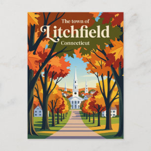 Litchfield Connecticut Postkarte