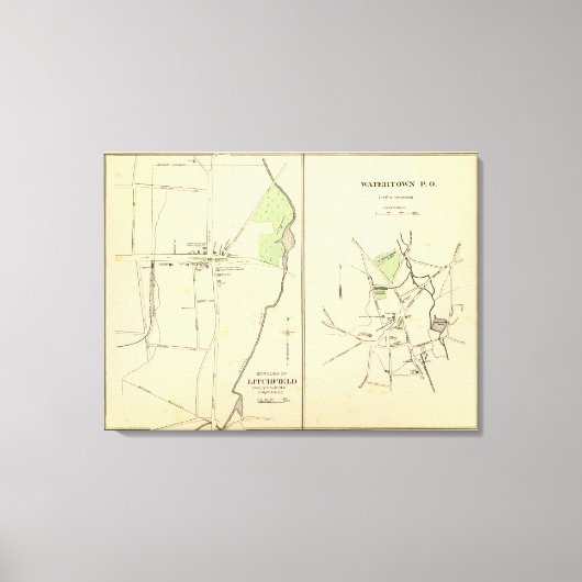 Litchfield, Watertown Leinwanddruck (Vorderseite)