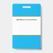 Lite Blue Employee ID Badge Ausweis (Rückseite)