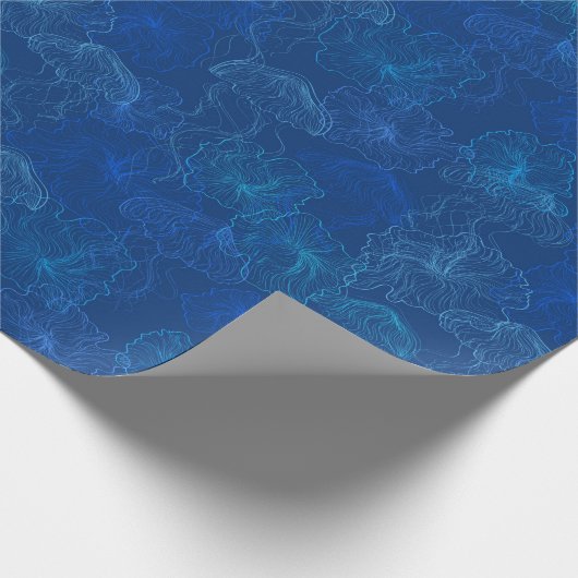 Lite Blue Jellyfish Geschenkpapier (Ecke)