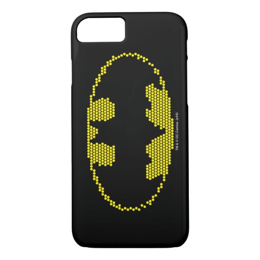 Lite-Brite Bat Emblem Case-Mate iPhone Hülle (Rückseite)