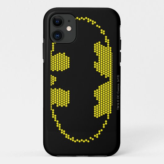 Lite-Brite Bat Emblem Case-Mate iPhone Hülle (Rückseite)