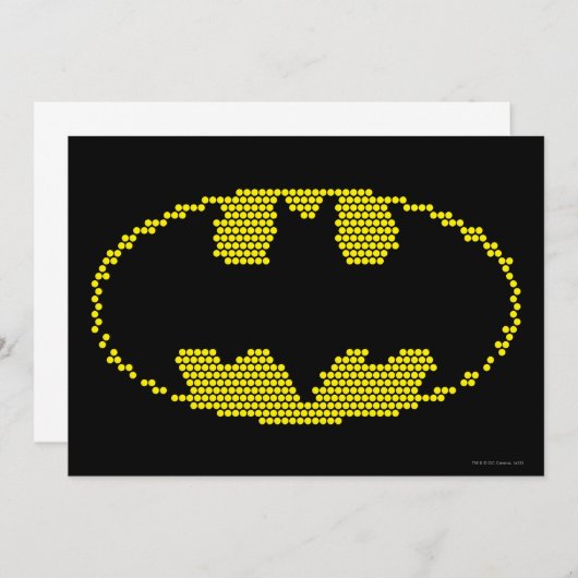 Lite-Brite Bat Emblem Einladung (Vorne/Hinten)