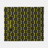 Lite-Brite Bat Emblem Fleecedecke (Vorderseite (Horizontal))