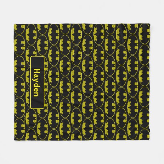 Lite-Brite Bat Emblem Fleecedecke (Vorderseite (Horizontal))