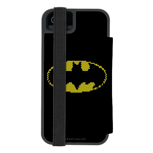 Lite-Brite Bat Emblem Incipio iPhone Geldbeutel-Hülle (Folio Rückseite)