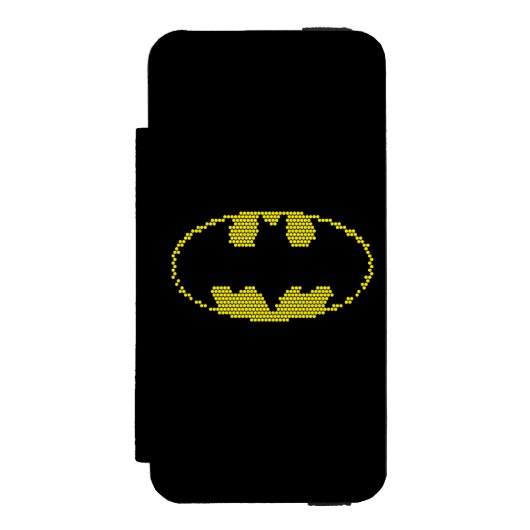 Lite-Brite Bat Emblem Incipio iPhone Geldbeutel-Hülle (Folio Vorderseite)