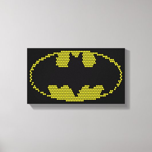 Lite-Brite Bat Emblem Leinwanddruck (Vorderseite)